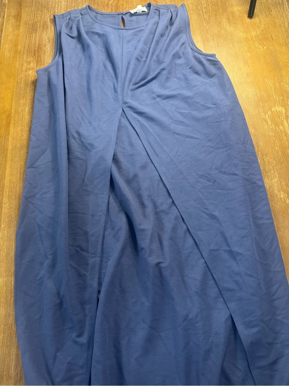 eesome Sleeveless Twist-Front Wide Leg Jumpsuit - Blue
